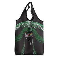 Hawaii Rainbow Warriors Grocery Bag Polynesian Motif Black Color