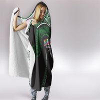Hawaii Rainbow Warriors Hooded Blanket Polynesian Motif Black Color