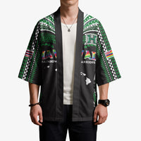 Custom Hawaii Rainbow Warriors Kimono Polynesian Motif Black Color
