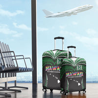 Hawaii Rainbow Warriors Luggage Cover Polynesian Motif Black Color