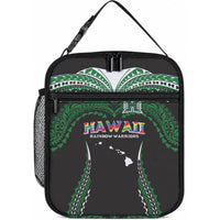 Hawaii Rainbow Warriors Lunch Bag Polynesian Motif Black Color