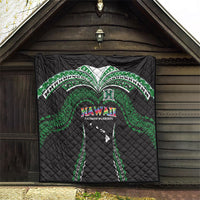 Hawaii Rainbow Warriors Quilt Polynesian Motif Black Color