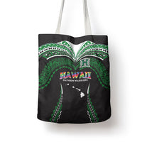 Hawaii Rainbow Warriors Tote Bag Polynesian Motif Black Color