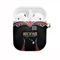 Hawaii Rainbow Warriors AirPods Case Polynesian Motif Special Edition Rainbow Gradient