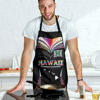 Hawaii Rainbow Warriors Apron Polynesian Motif Special Edition Rainbow Gradient