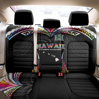 Hawaii Rainbow Warriors Back Car Seat Cover Polynesian Motif Special Edition Rainbow Gradient