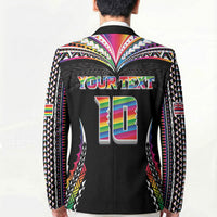Custom Hawaii Rainbow Warriors Blazer Polynesian Motif Special Edition Rainbow Gradient