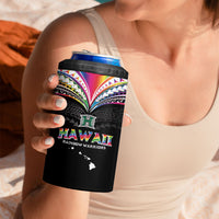 Custom Hawaii Rainbow Warriors 4 in 1 Can Cooler Tumbler Polynesian Motif Special Edition Rainbow Gradient