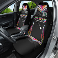 Hawaii Rainbow Warriors Car Seat Cover Polynesian Motif Special Edition Rainbow Gradient