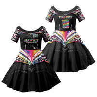 Custom Hawaii Rainbow Warriors Family Matching Mermaid Dress and Hawaiian Shirt Polynesian Motif Special Edition Rainbow Gradient