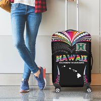 Hawaii Rainbow Warriors Luggage Cover Polynesian Motif Special Edition Rainbow Gradient