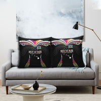 Hawaii Rainbow Warriors Pillow Cover Polynesian Motif Special Edition Rainbow Gradient