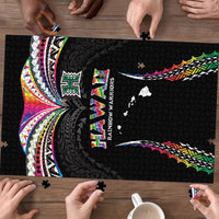 Hawaii Rainbow Warriors Puzzle Polynesian Motif Special Edition Rainbow Gradient