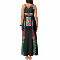 Custom Hawaii Rainbow Warriors Tank Maxi Dress Polynesian Motif Special Edition Rainbow Gradient