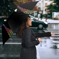 Hawaii Rainbow Warriors Umbrella Polynesian Motif Special Edition Rainbow Gradient