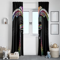 Hawaii Rainbow Warriors Window Curtain Polynesian Motif Special Edition Rainbow Gradient