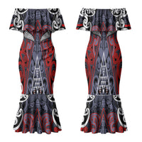Personalised Aotearoa Iwi Ngapuhi Family Matching Mermaid Dress and Hawaiian Shirt Maori Motif Tribal