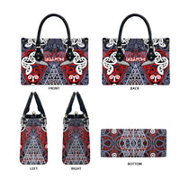 Aotearoa Iwi Ngapuhi Leather Bag Maori Motif Tribal