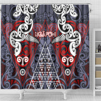Aotearoa Iwi Ngapuhi Shower Curtain Maori Motif Tribal