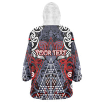 Personalised Aotearoa Iwi Ngapuhi Wearable Blanket Hoodie Maori Motif Tribal