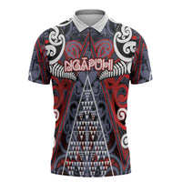 Personalised Aotearoa Iwi Ngapuhi Zipper Polo Shirt Maori Motif Tribal