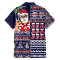Hawaii Mele Kalikimaka Hawaiian Shirt Aloha and Christmas Elements Patchwork Blue Style LT03 - Polynesian Pride