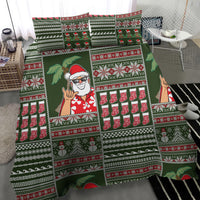Hawaii Mele Kalikimaka Bedding Set Aloha and Christmas Elements Patchwork Green Style LT03 - Polynesian Pride