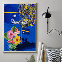 Personalised Nauru Independence Day Canvas Wall Art Nauruan Tribal Flag Style LT03 - Polynesian Pride
