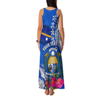 Personalised Nauru Coat of Arms Family Matching Tank Maxi Dress and Hawaiian Shirt Tropical Flower Polynesian Pattern LT03 - Polynesian Pride