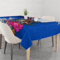 Personalised Nauru Coat of Arms Tablecloth Tropical Flower Polynesian Pattern LT03 - Polynesian Pride