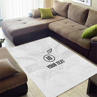 Custom New Zealand Football Area Rug The Whites-Sporty T90 Style - Polynesian Pride