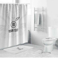 Custom New Zealand Football Bathroom Set The Whites-Sporty T90 Style - Polynesian Pride