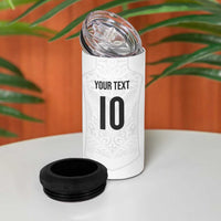 Custom New Zealand Football 4 in 1 Can Cooler Tumbler The Whites-Sporty T90 Style - Polynesian Pride