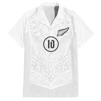 Custom New Zealand Football Family Matching Off The Shoulder Long Sleeve Dress and Hawaiian Shirt The Whites-Sporty T90 Style - Polynesian Pride