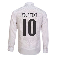 Custom New Zealand Football Family Matching Short Sleeve Bodycon Dress and Hawaiian Shirt The Whites-Sporty T90 Style - Polynesian Pride