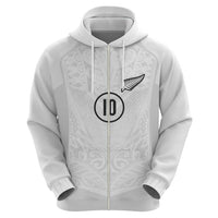Custom New Zealand Football Hoodie The Whites-Sporty T90 Style - Polynesian Pride