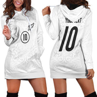 Custom New Zealand Football Hoodie Dress The Whites-Sporty T90 Style - Polynesian Pride