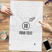 Custom New Zealand Football Puzzle The Whites-Sporty T90 Style - Polynesian Pride