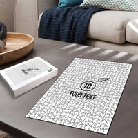 Custom New Zealand Football Puzzle The Whites-Sporty T90 Style - Polynesian Pride