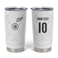 Custom New Zealand Football Tumbler Cup The Whites-Sporty T90 Style - Polynesian Pride