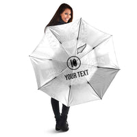 Custom New Zealand Football Umbrella The Whites-Sporty T90 Style - Polynesian Pride