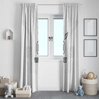 Custom New Zealand Football Window Curtain The Whites-Sporty T90 Style - Polynesian Pride