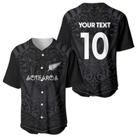 Custom Aotearoa Rugby Baseball Jersey The Blacks-Sporty T90 Style - Polynesian Pride