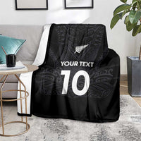 Custom Aotearoa Rugby Blanket The Blacks-Sporty T90 Style - Polynesian Pride