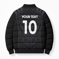 Custom Aotearoa Rugby Bomber Puffer Jacket The Blacks-Sporty T90 Style - Polynesian Pride
