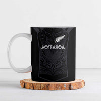 Custom Aotearoa Rugby Ceramic Mug The Blacks-Sporty T90 Style - Polynesian Pride