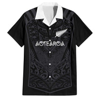 Custom Aotearoa Rugby Family Matching Off The Shoulder Long Sleeve Dress and Hawaiian Shirt The Blacks-Sporty T90 Style - Polynesian Pride