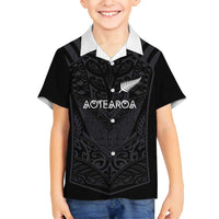 Custom Aotearoa Rugby Family Matching Puletasi and Hawaiian Shirt The Blacks-Sporty T90 Style - Polynesian Pride