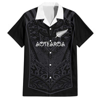 Custom Aotearoa Rugby Family Matching Short Sleeve Bodycon Dress and Hawaiian Shirt The Blacks-Sporty T90 Style - Polynesian Pride