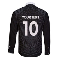 Custom Aotearoa Rugby Family Matching Tank Maxi Dress and Hawaiian Shirt The Blacks-Sporty T90 Style - Polynesian Pride